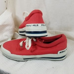 Beverly Hills Polo Club Red Canvas Sneakers